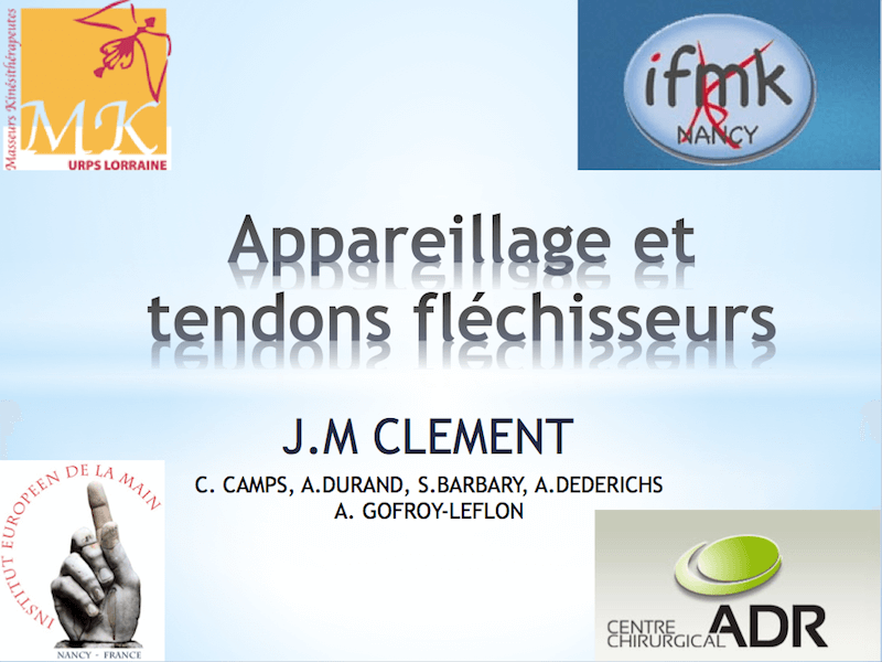 appareillage des tendons fléchisseurs