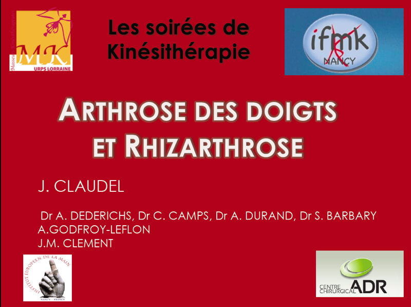 arthrose digitale, rhizarthrose et ergothérapie