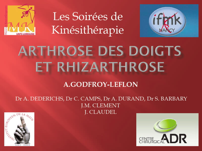 arthrose digitale et rhizarthrose