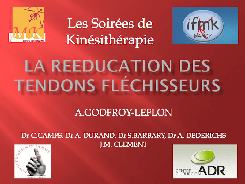 rééducation des fléchisseurs